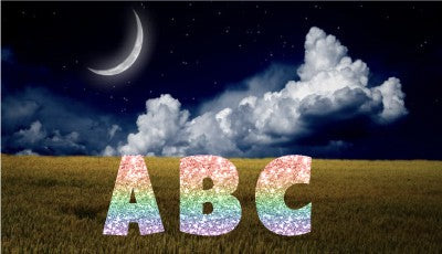 Pastel Rainbow Glitter_ Alphabet Set 22.5"