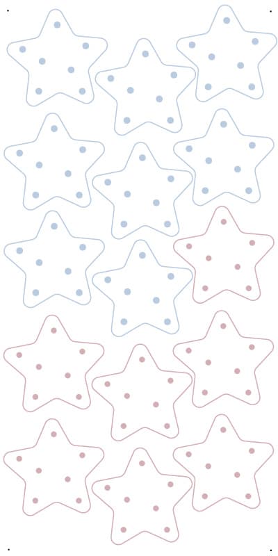 Sibling Star Keepsakes - Pink and Blue